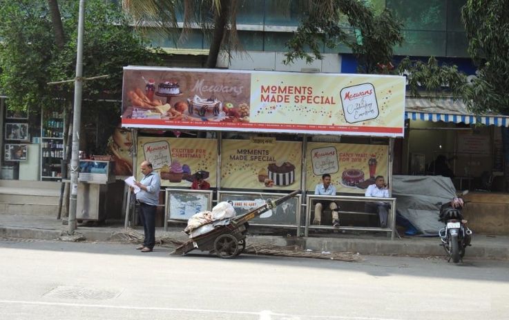 OOH Hoardings Agency in India, Bus Shelter Branding Company in Andheri West Bus Stop Mumbai